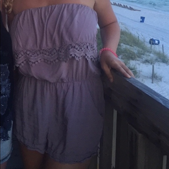 Purple romper WITH POCKETS - Picture 1 of 3